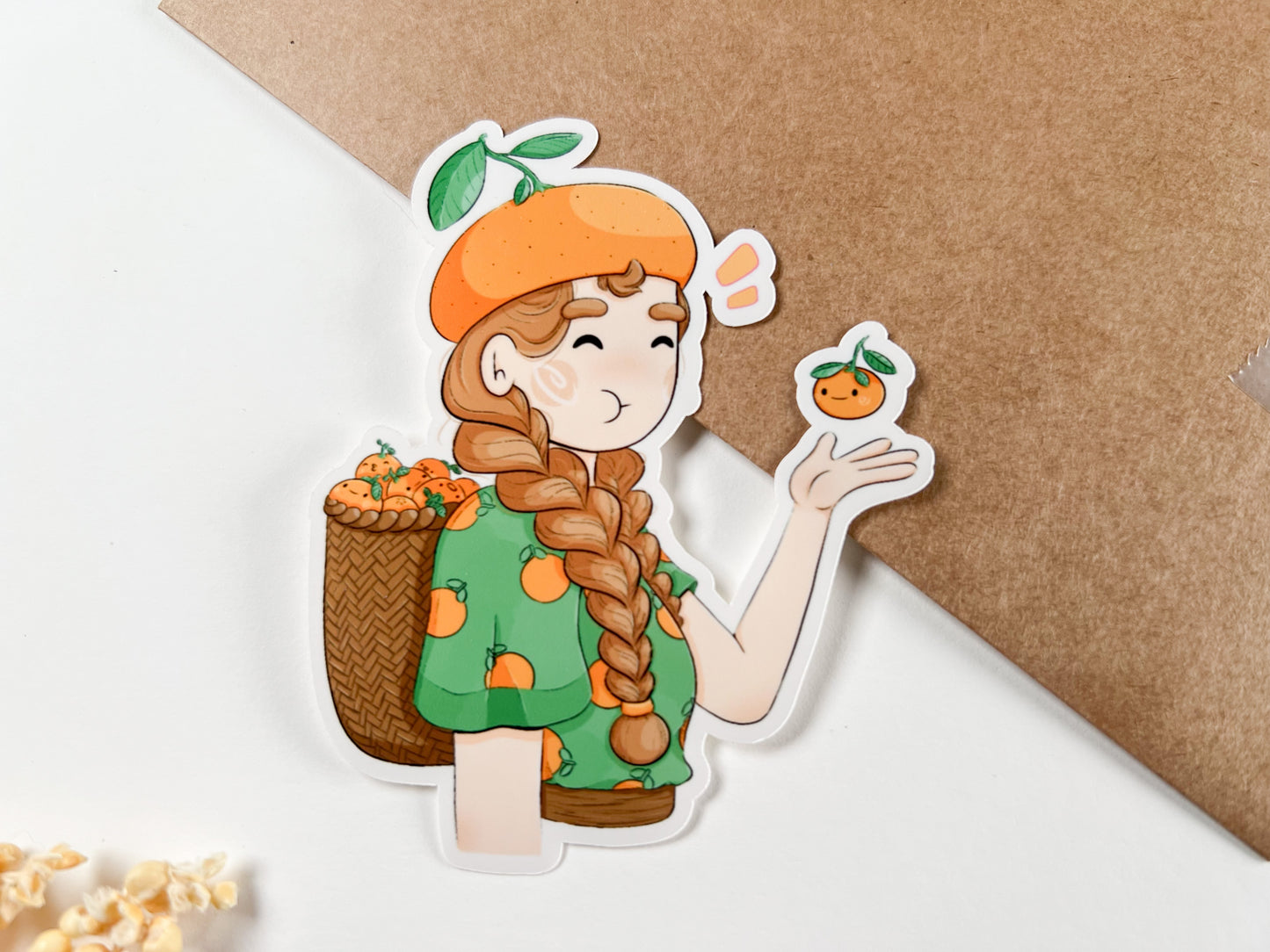 Collecting Clementines | Glossy Sticker