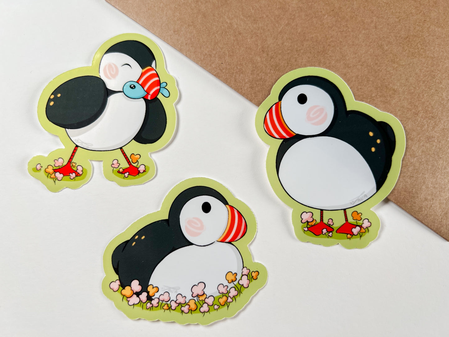 Puffins! | Glossy Stickers