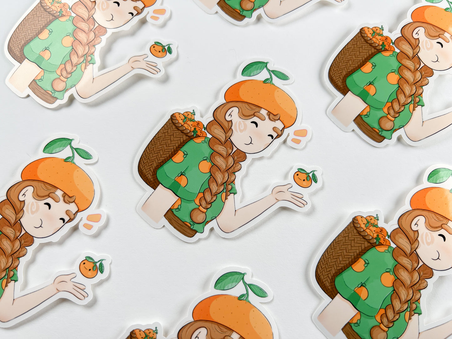 Collecting Clementines | Glossy Sticker