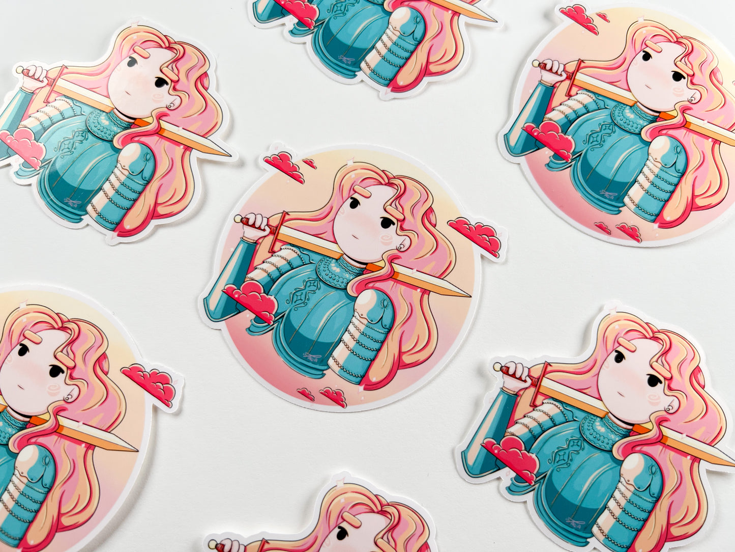 Sunset Knight | Glossy Stickers