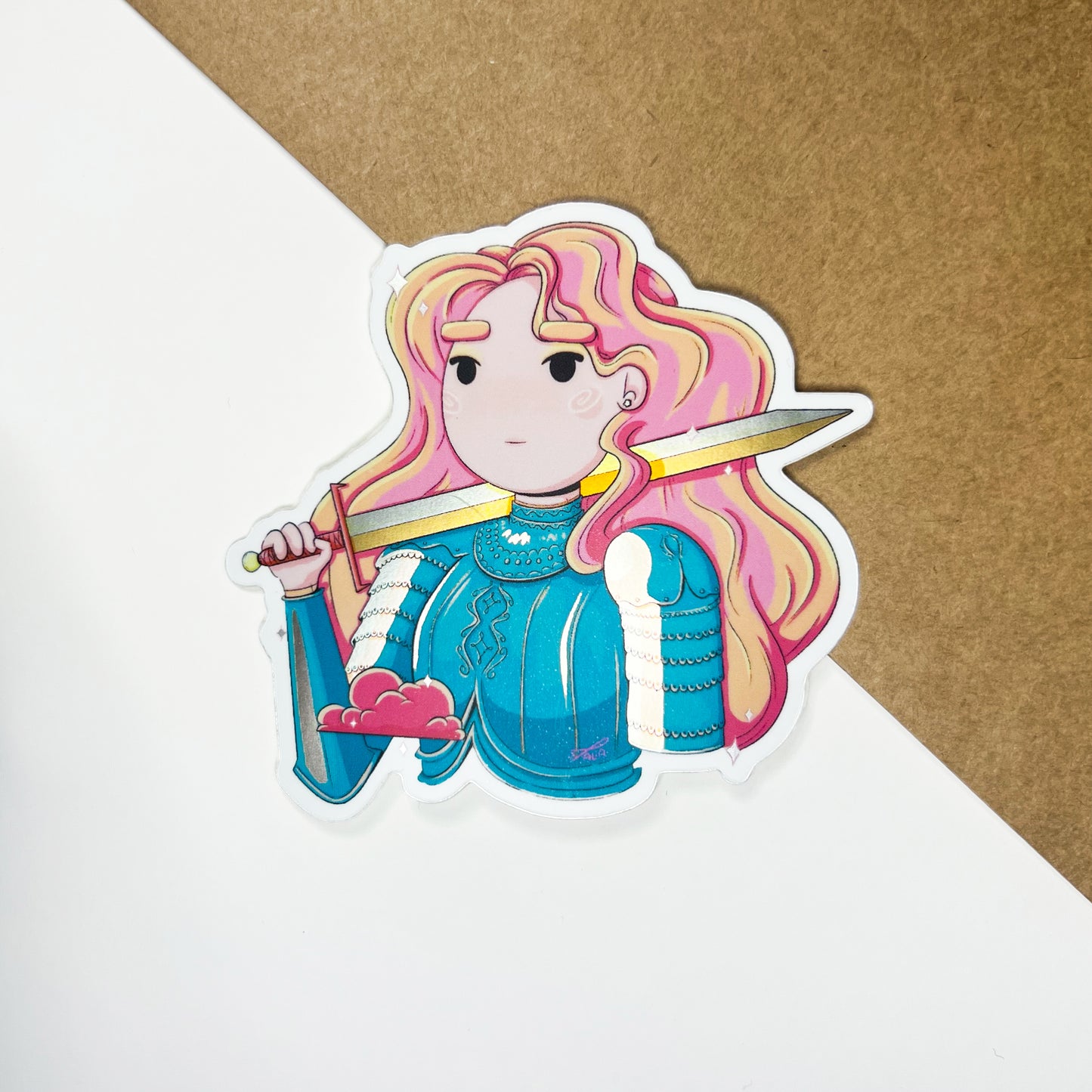 Sunset Knight | Mirror Sticker