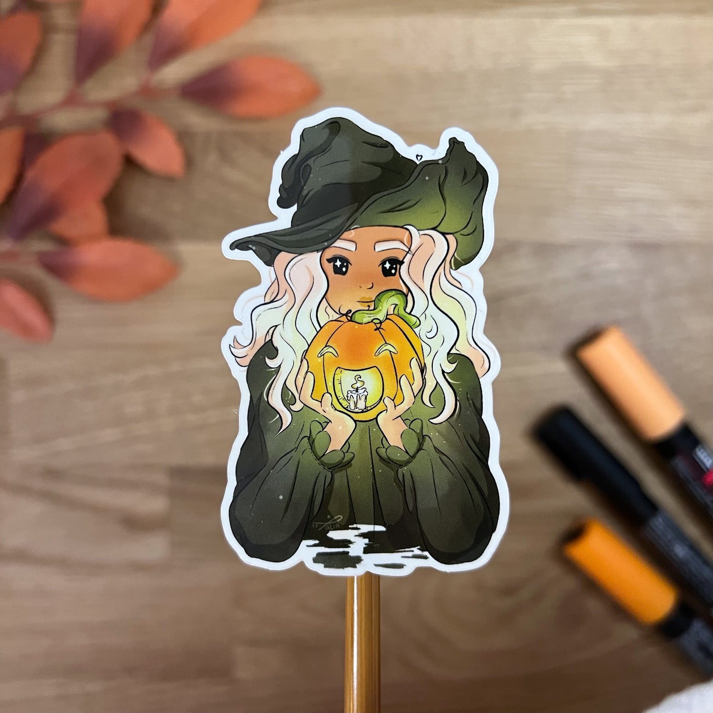 Pumpkin Witch | Glossy Sticker