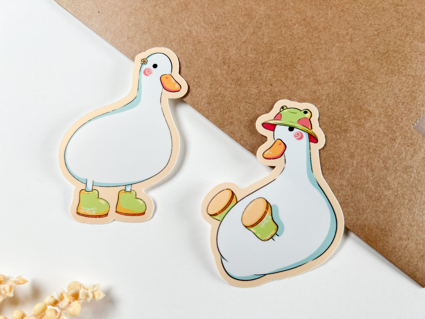Rainy Day Ducks | Glossy Stickers